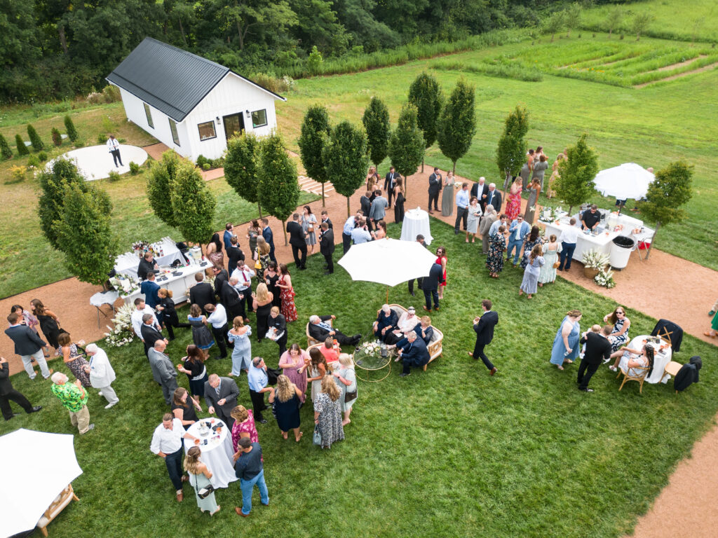 magnolia hill farm courtyard wedding near Columbus Ohio